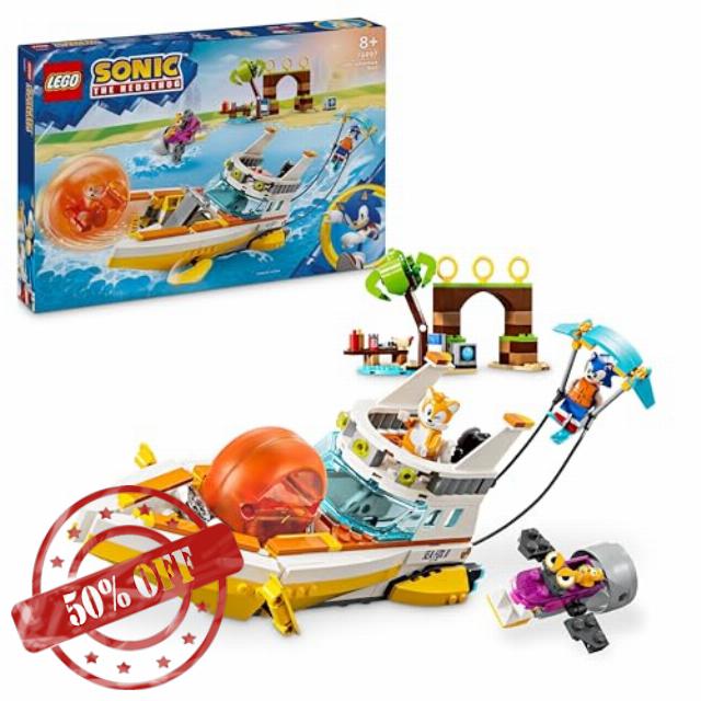 LEGO Sonic the Hedgehog Tails’ Adventure Boat Collectible Interactive Toy for 8 Plus Year Old Kids