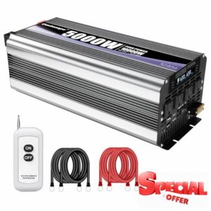5000W Power Inverter 12V to 110V DC to AC with LCD Display