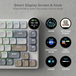 75% Top Mount 3-Modes Wireless Mechanical Keyboard