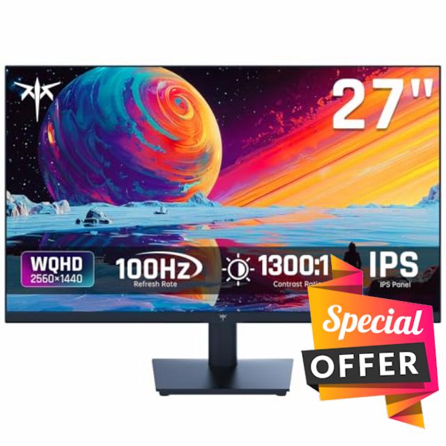 KTC 27 Inch QHD(2560 * 1440) 100Hz Computer Monitor - IPS Panel