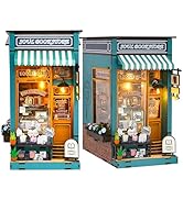 SICSHTOP Wooden Book Nook Dollhouse Kit, DIY Wall Hanging Miniature Room - Pink Cosy Cuteroom, 3D...