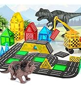 Magnetic Building Blocks,60PCS Oversize Magnetic Tiles Set Toddlers Toys for 3 4 5 6 7 Year Old B...