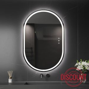 24 x 36 Oval LED Bathroom Mirror with Lights