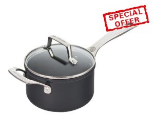 Le Creuset Essential Non-stick Ceramic Saucepan with Glass Lid
