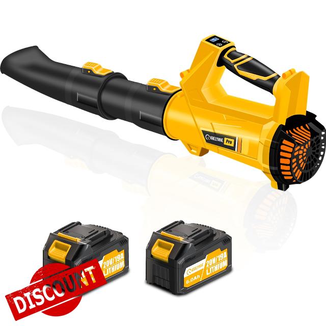 Leaf Blower Cordless Blowers for Lawn Care and 20V Electric Leaf Blower with 2 * 6.0Ah Battery Powered