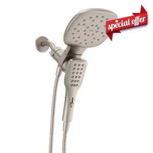 Moen Verso Eco-Performance Infiniti Dial Square Standard Shower Head With Detachable Hand Shower Combo