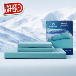 Dream Valley® King Size Cooling Fitted Sheet with 2 Pillowcases