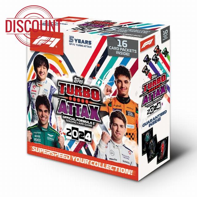 Topps Turbo Attax Formula 1 2024 - Jumbo Box - 16 packets per box (160 cards) with a guaranteed LE and Black Edge card inside every box - Online Exclusive Product!
