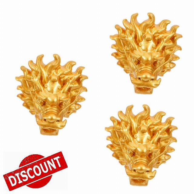 Yardwe 3pcs Wall Fountain Statue Villa Water Fountain Outdoor Water Fountain Garden Water Outlet Fountain Faucet Dragon Head Fountain Backyard Fountain Decors Wall Fountain Indoo