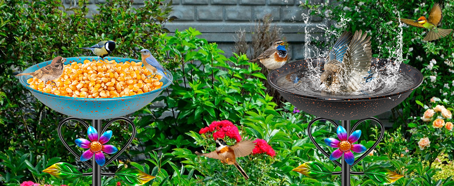 outdoor bird bath