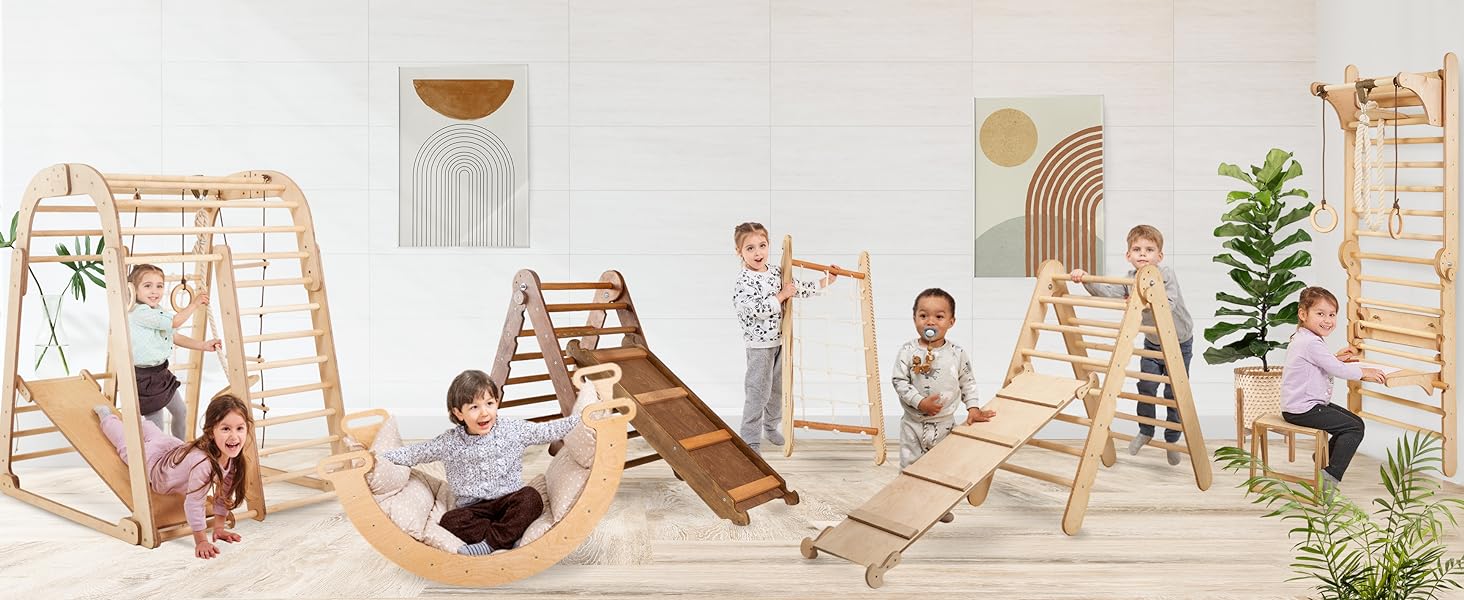 climbing set arch slide triangle ladder