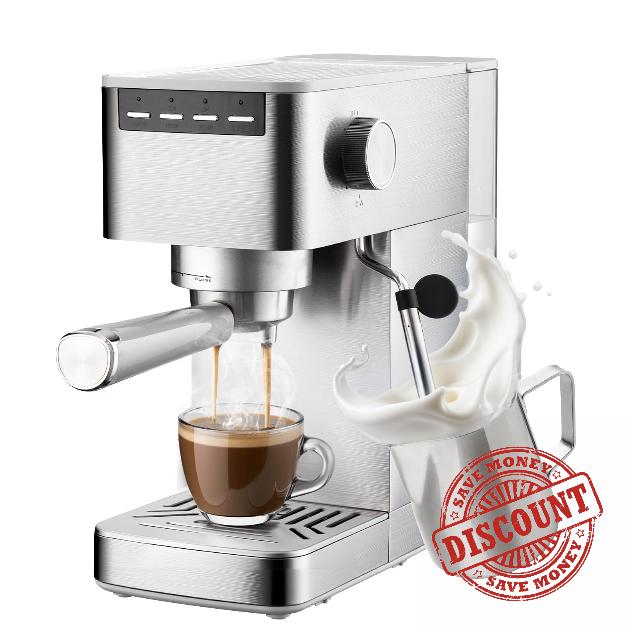 Espresso Machine 15 Bar with Milk Frother