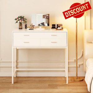 LIDYUK Vanity Desk with Mirror and Lights