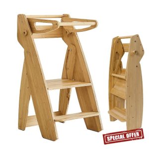 Toddler Tower Foldable Kids Kitchen Step Stool