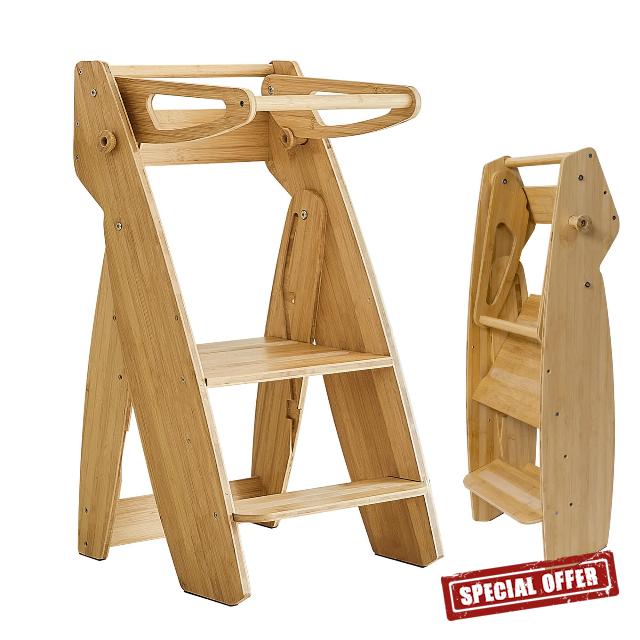 Toddler Tower Foldable Kids Kitchen Step Stool