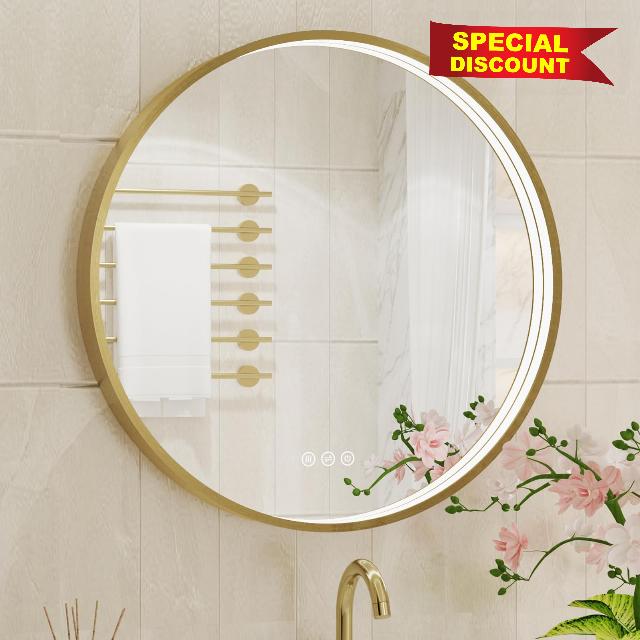 24 Inch Round LED Bathroom Mirror
