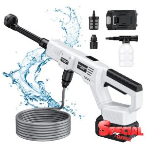 Cordless Pressure Washer - 980 PSI Portable Power Washer with 4.0AH Rechargeable Battery