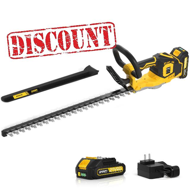Hedge Trimmer Cordless with Battery and Charger Included