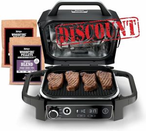 Ninja OG701 7 in 1 Outdoor Elecrical Gill & Smoker - Best for Grilling