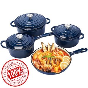 Qulimetal Nonstick Enameled Cast Iron Cookware Set