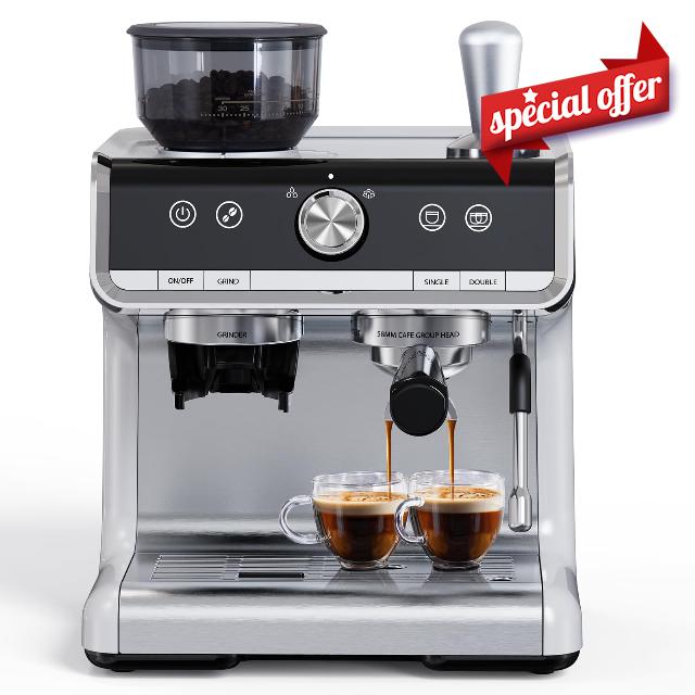 20 Bar Espresso Machine With Grinder