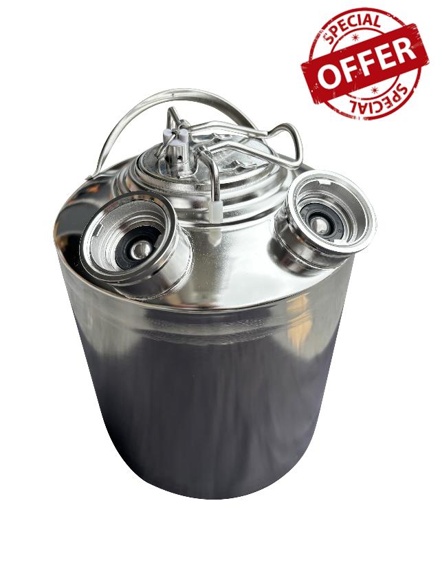 2.5 Gallon Beer Line Cleaning Keg Cleaning Kit Kegerator Beer Line Cleaning Kit with 2 D Coupler Used for Beer Line Cleaning
