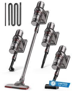 Cordless Vacuum Cleaner - 9 in 1 Cordless Vacuum with 30000pa Powerful Suction &600W Brushless Motor - Perfectly Suited for Thorough Cleaning of Pet Hair