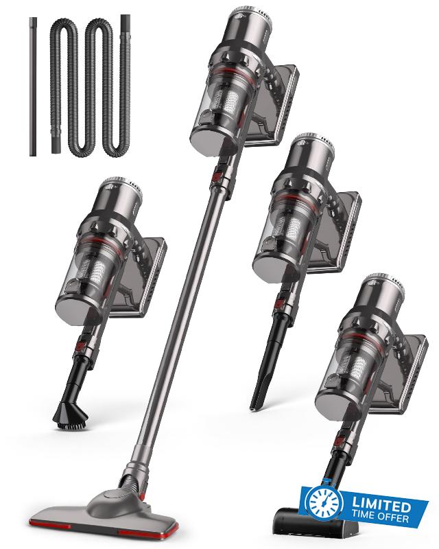 Cordless Vacuum Cleaner - 9 in 1 Cordless Vacuum with 30000pa Powerful Suction &600W Brushless Motor - Perfectly Suited for Thorough Cleaning of Pet Hair