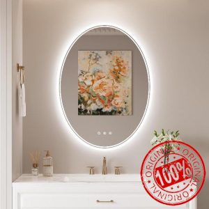 24 x 32 Oval LED Bathroom Mirror with Lights