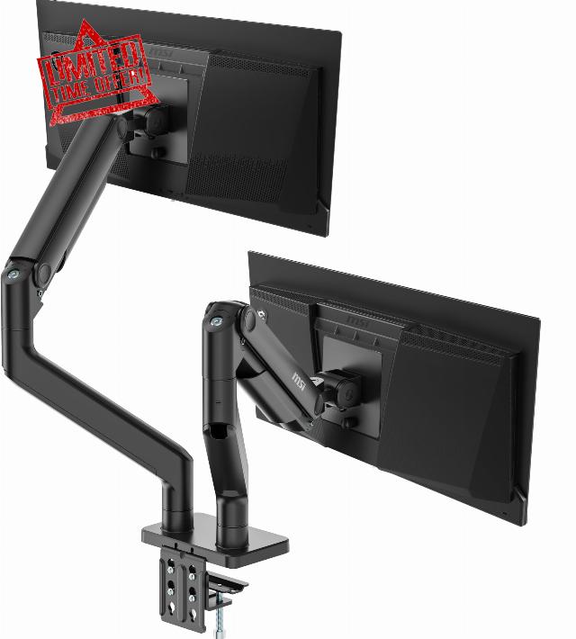 MSI MAG MT201D - Premium Heavy Duty Dual Monitor Stand Arms