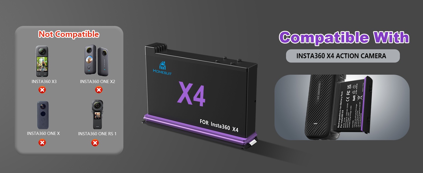 Insta360 X4 Replacement Battery