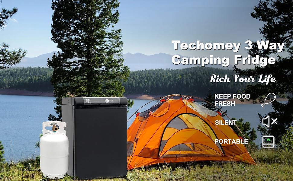 techomey gas fridge