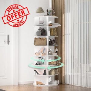 Rotating Shoe Rack Tower 7 Tier