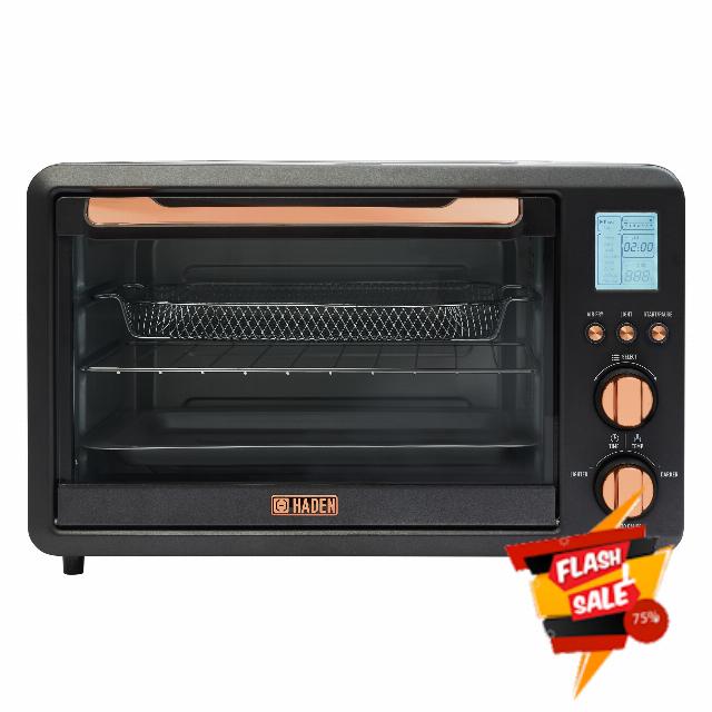 HADEN 25 Liter 6- Slice Toaster Oven with Easy Reach Roll-Top Door