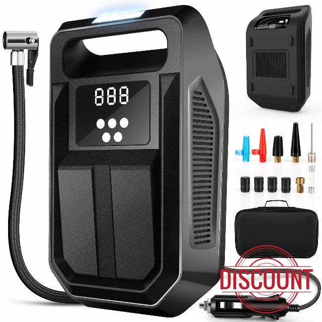 Tire Inflator Portable Air Compressor Tire Air Pump for Car Tires - Car Accessories
