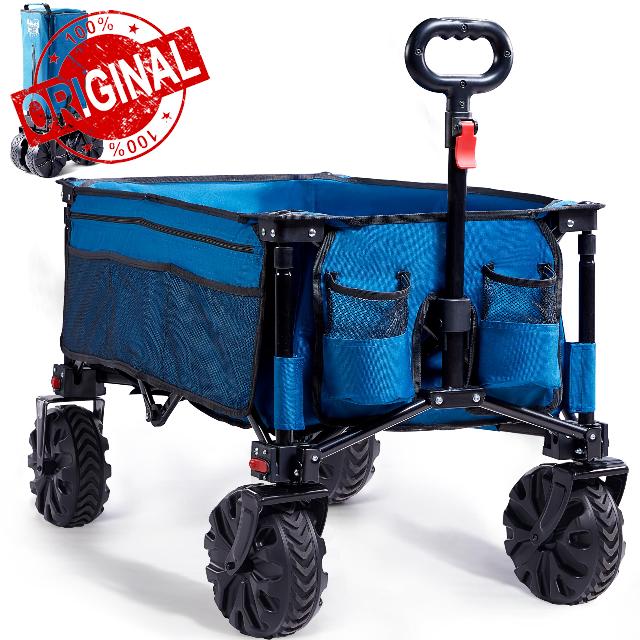 TIMBER RIDGE Beach Trolley Cart with Detachable Wide Wheels 100kg Capacity