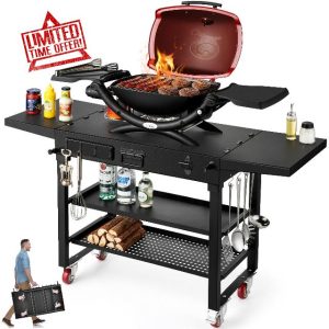 580LBS Portable Outdoor Grill Table