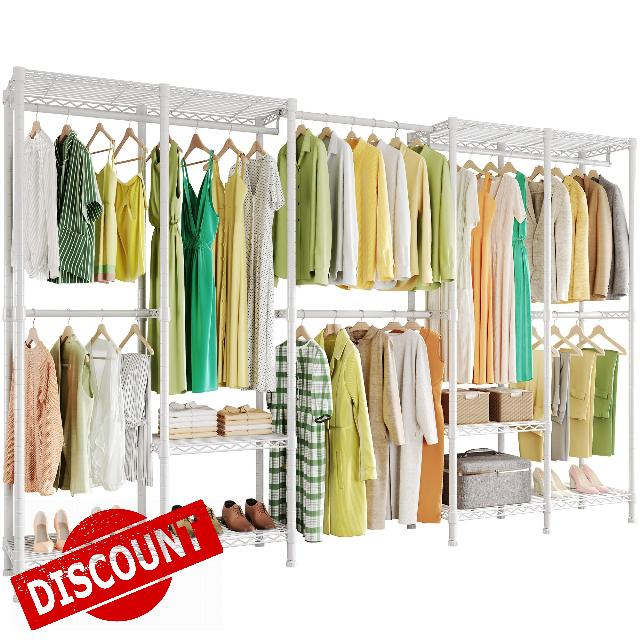 H5 Pro Heavy Duty Clothes Rack Wardrobe Closet for Hanging Clothes