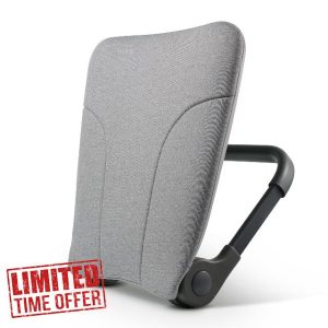 READY ROCKER Deluxe Slate | Adjustable Ergonomic Portable Rocker | Back Pain Relief & Relaxation | Black Rocker & Deluxe Cover | Back & Lumbar Support for Chair | Lightweight & Portable | 3.0 Model