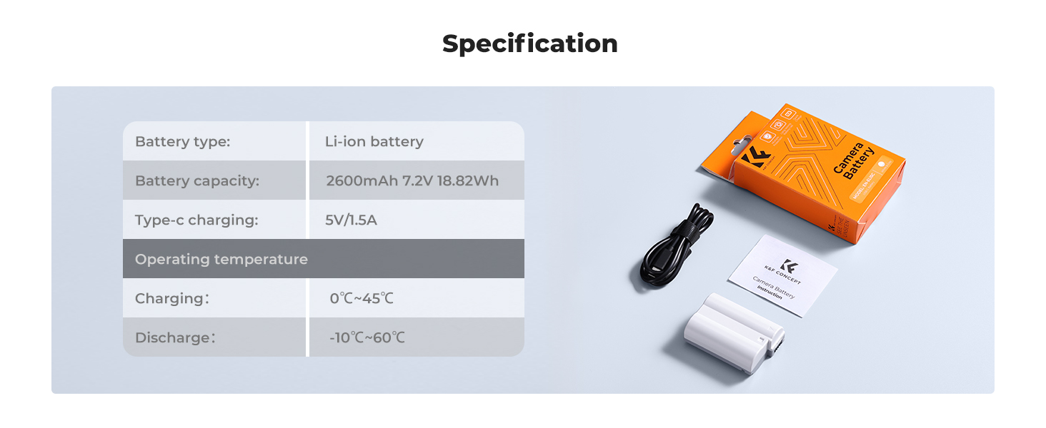 Battery for Nikon Zf Z5 Z8