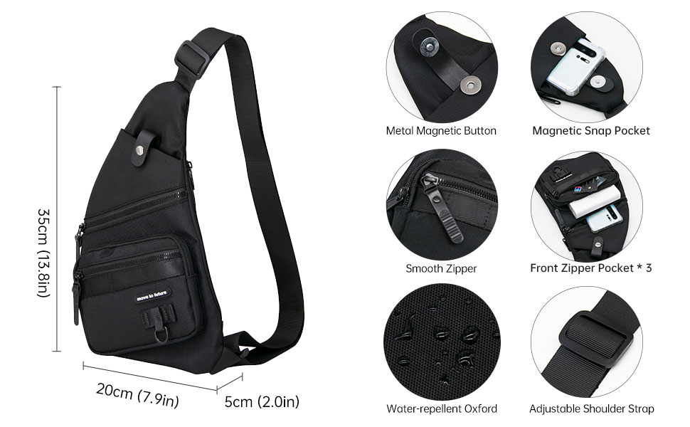 mens sling bag crossbody backpack personal pocket bag