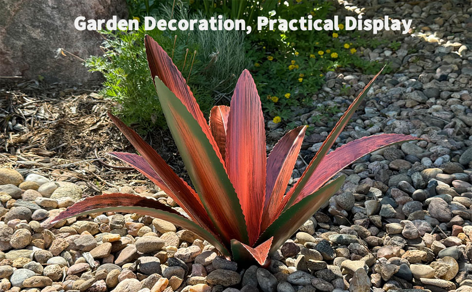 Tequila Rustic Sculpture, Rustic Metal Agave Plants Garden Lawn Home Ornaments
