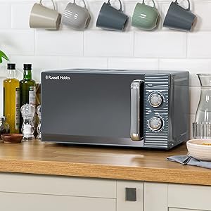 Russell Hobbs Inspire 17 Litre Grey Manual Microwave