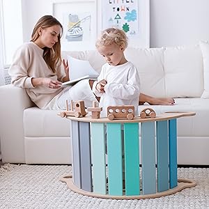 Multifunctional wooden BusyKids Swing