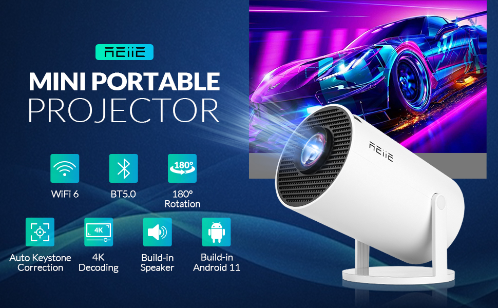 Wireless WIFI 6 Smart Projector