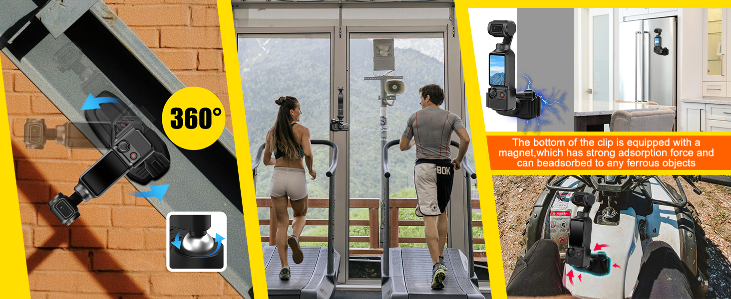 Magnetic Backpack Mount Detail Design Compatible for GOPRO
