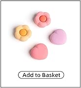 GeekShare Silicone Cross D-Pad Button Caps Set Cute Joystick Cover - ABXY Key Buttons Sticker Com...