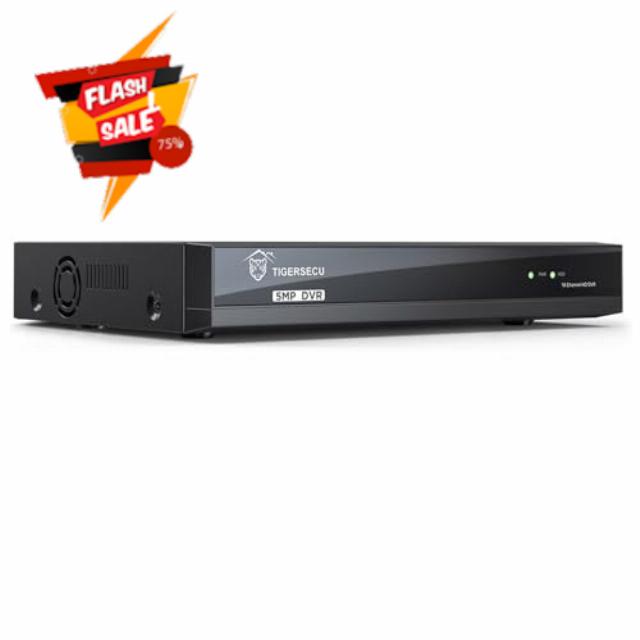 TIGERSECU Ultra HD 5MP 16-Channel Hybrid 5-in-1 DVR Security Recorder Without Hard Drive