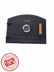 Door for Clay Oven | Cast Iron | Various Designs | With Pyrometer Gauge | Air Regulator (DESIGN 2)