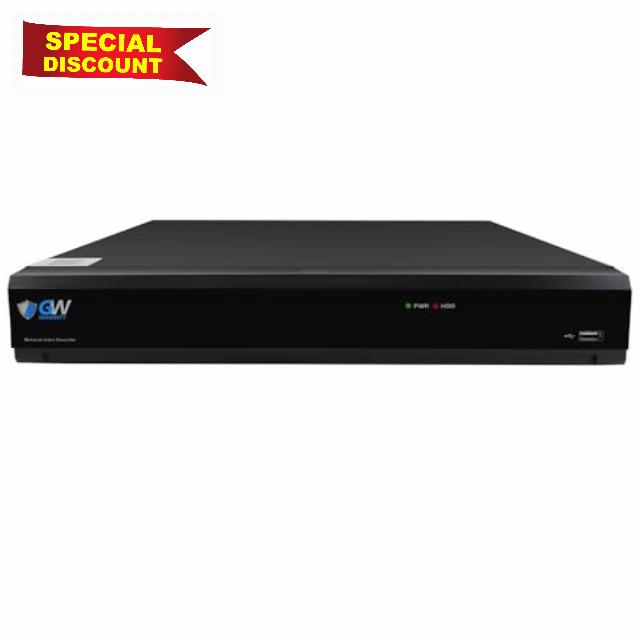 GW Security 16 Channel 8MP 4K 5-in-1 HD-TVI CVI AHD CVBs DVR Video Recorder Alone Support Face/Human/Vehicle Smart AI Detections (GW9516XVRAI)
